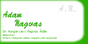 adam magvas business card